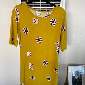 Mustard Yellow LulaRoe mid dress